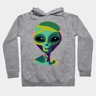 Pop Art Alien Portrait Hoodie